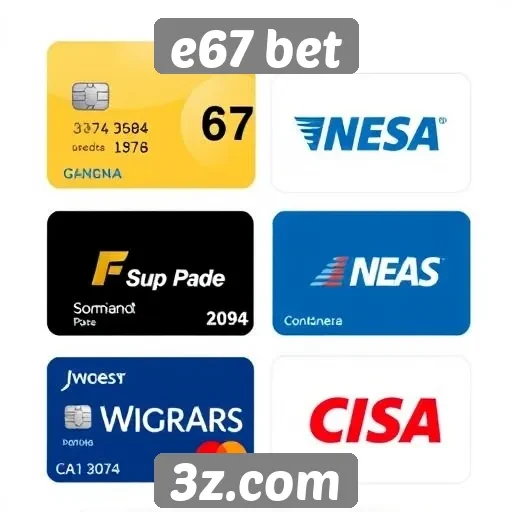 Métodos de pagamento aceitos por e67 bet